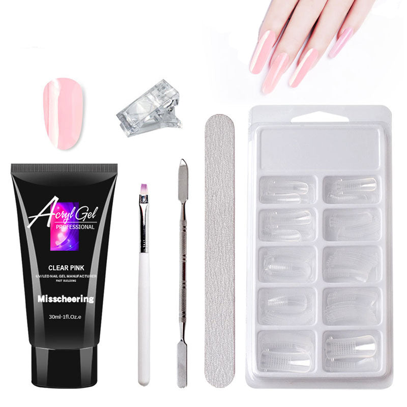 Gel Extension Ongles Sans Douleur – Sans Support Papier – Modèle Rapide avec Gel Cristal