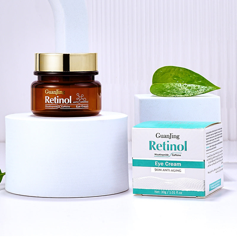 GUANJING Soin Naturel de la Peau – Crème Contour des Yeux au Rétinol, Végan et Bio, Hydratant Anti-Âge, Anti-Rides, Éclaircissant pour la Peau