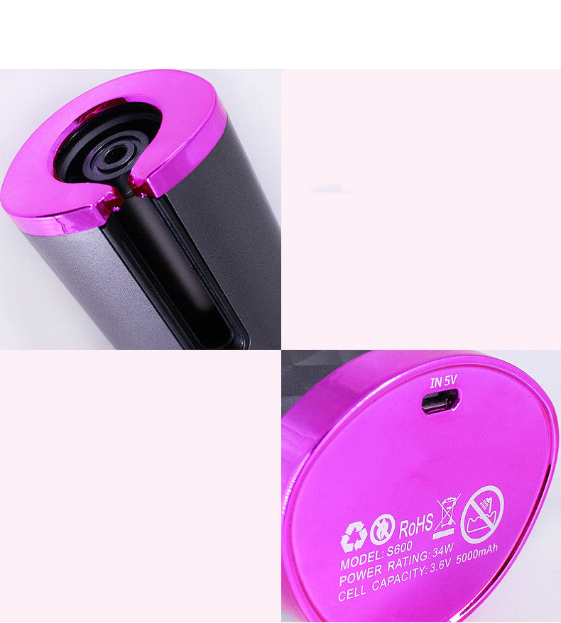 Fer à boucler automatique rechargeable pour femmes - Styler de cheveux portable