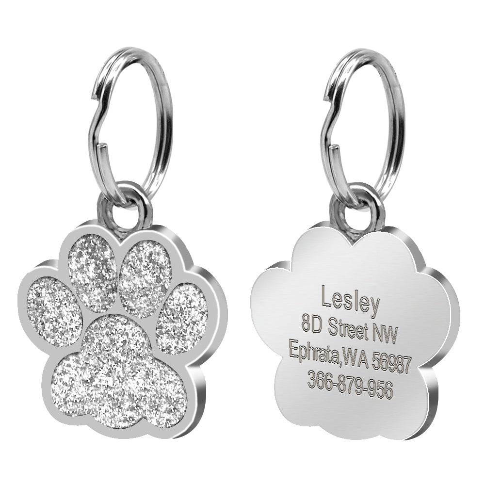 Médaille Personnalisée Chien Chat - Empreinte de Patte Gravée
