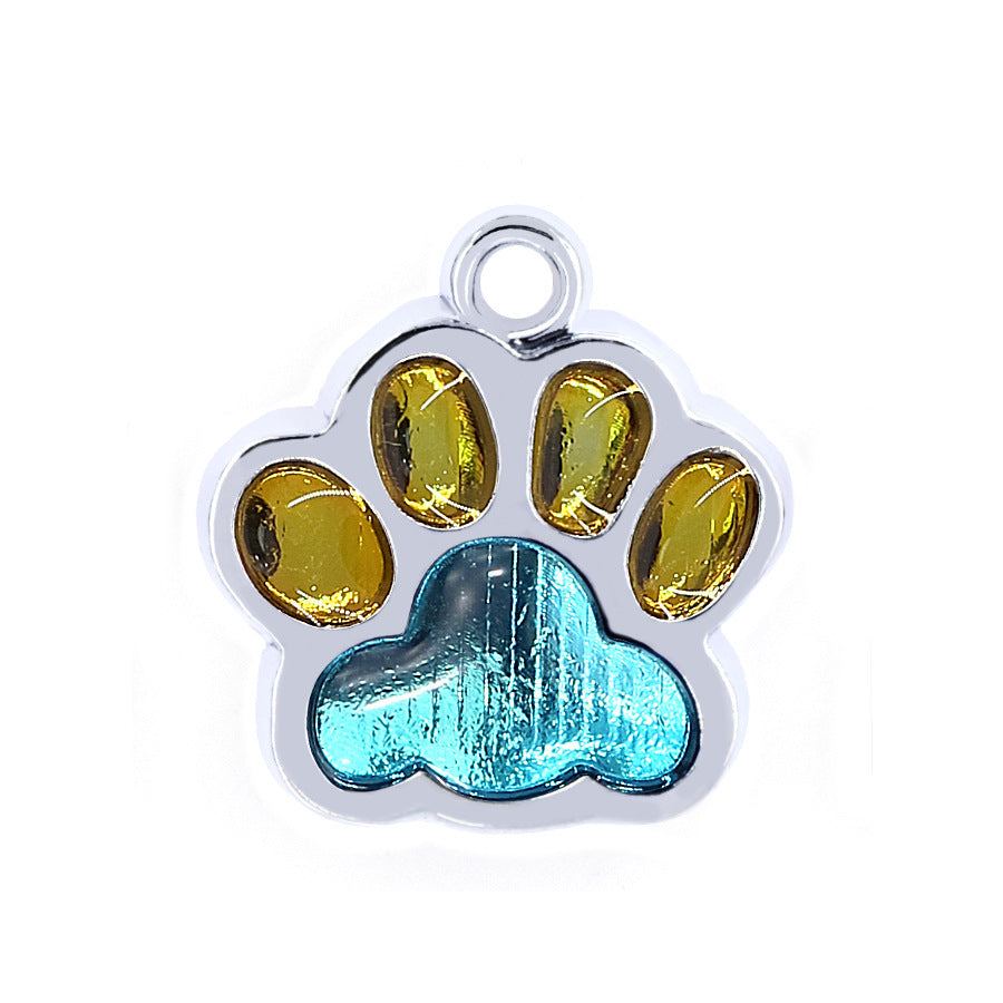 Médaille Personnalisée Chien Chat - Empreinte de Patte Gravée