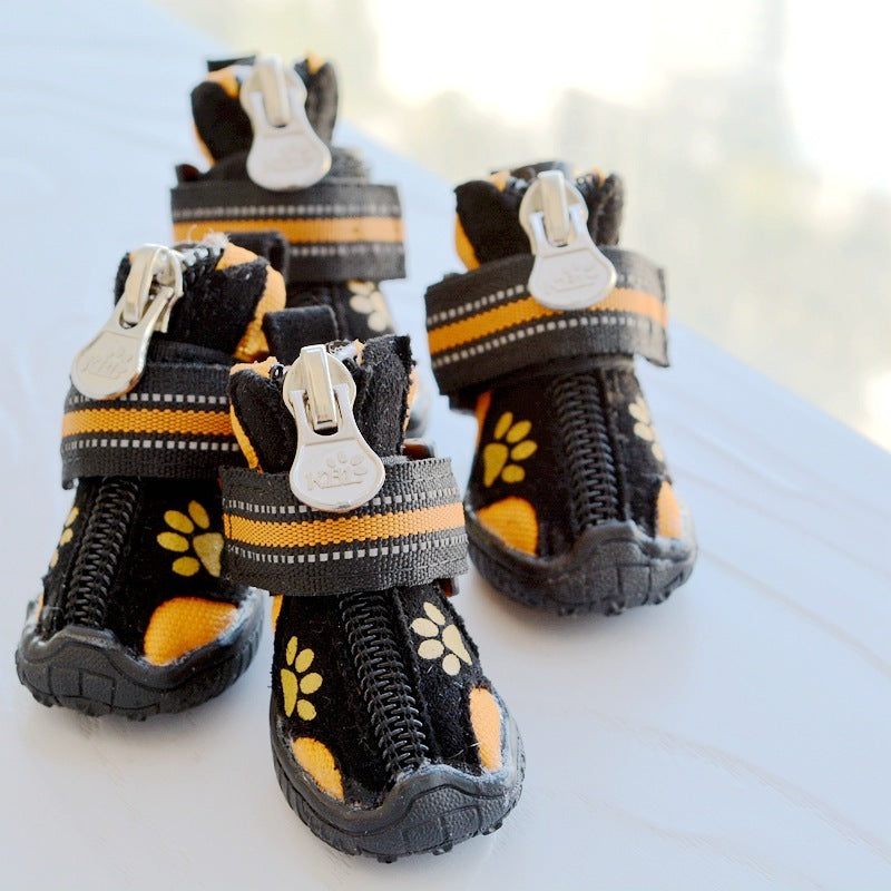Bottes Protectrices en Coton Suédé pour Chiens Moyens et Grands