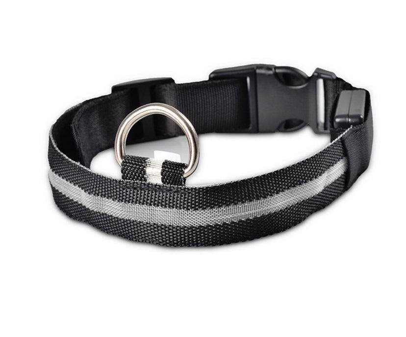 Collier Lumineux en Nylon pour Chien et Chat – Sécurité Nocturne à LED, Réglable et Clignotant