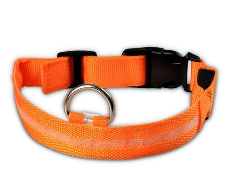 Collier Lumineux en Nylon pour Chien et Chat – Sécurité Nocturne à LED, Réglable et Clignotant