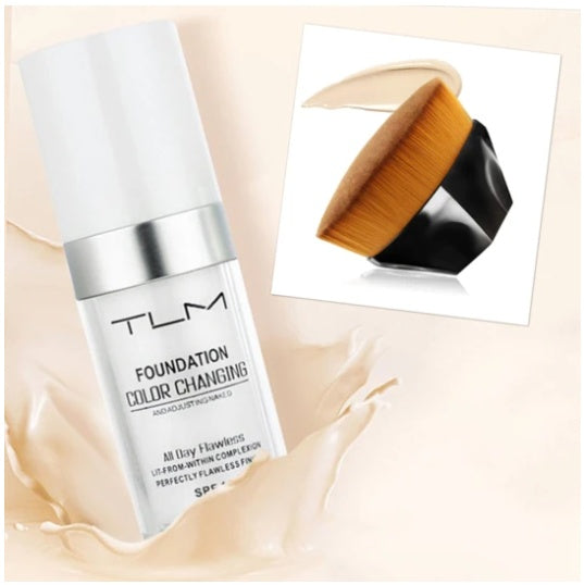 Fond de Teint Liquide - Anti-cernes, Portable, Couleur Naturelle