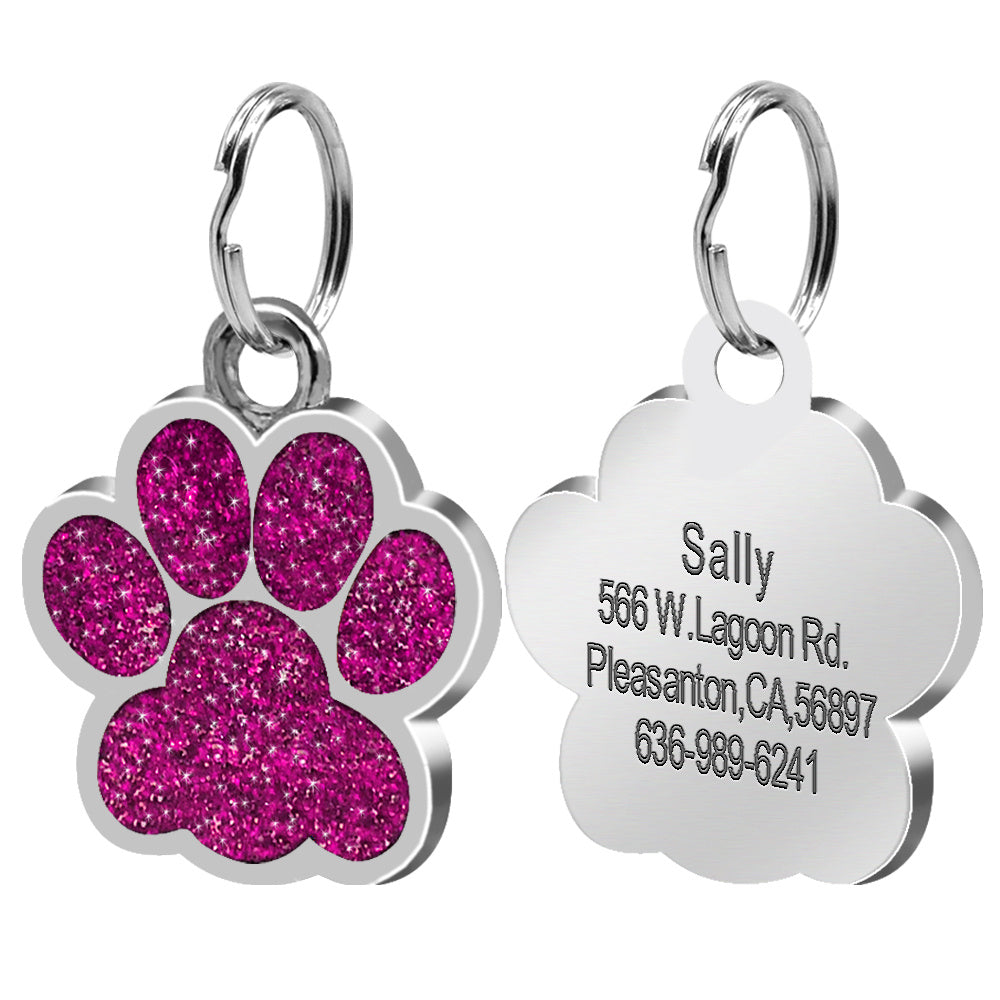 Médaille Personnalisée Chien Chat - Empreinte de Patte Gravée