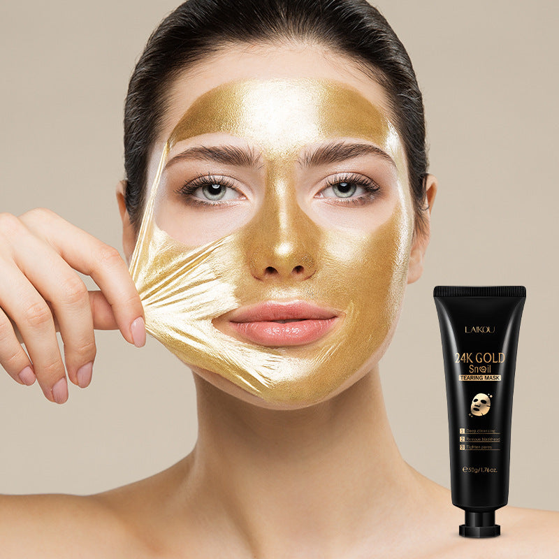 Masque à la bave d’escargot et feuille d’or – Hydratant et Nourrissant | BeautyGlow