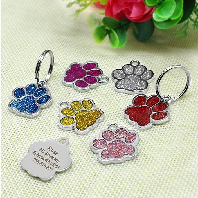 Médaille Personnalisée Chien Chat - Empreinte de Patte Gravée