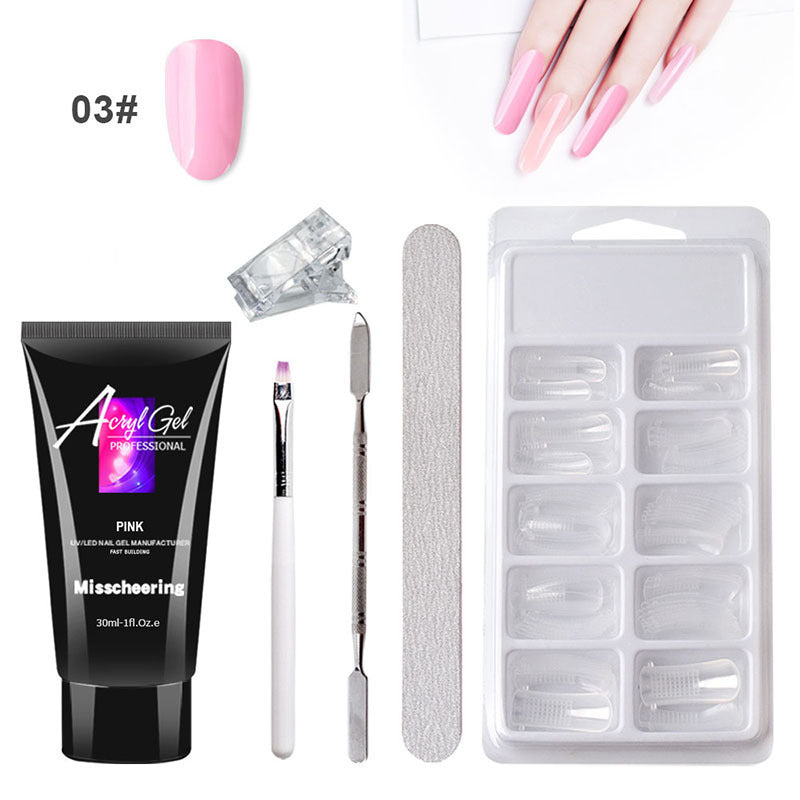 Gel Extension Ongles Sans Douleur – Sans Support Papier – Modèle Rapide avec Gel Cristal