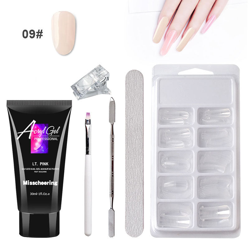 Gel Extension Ongles Sans Douleur – Sans Support Papier – Modèle Rapide avec Gel Cristal