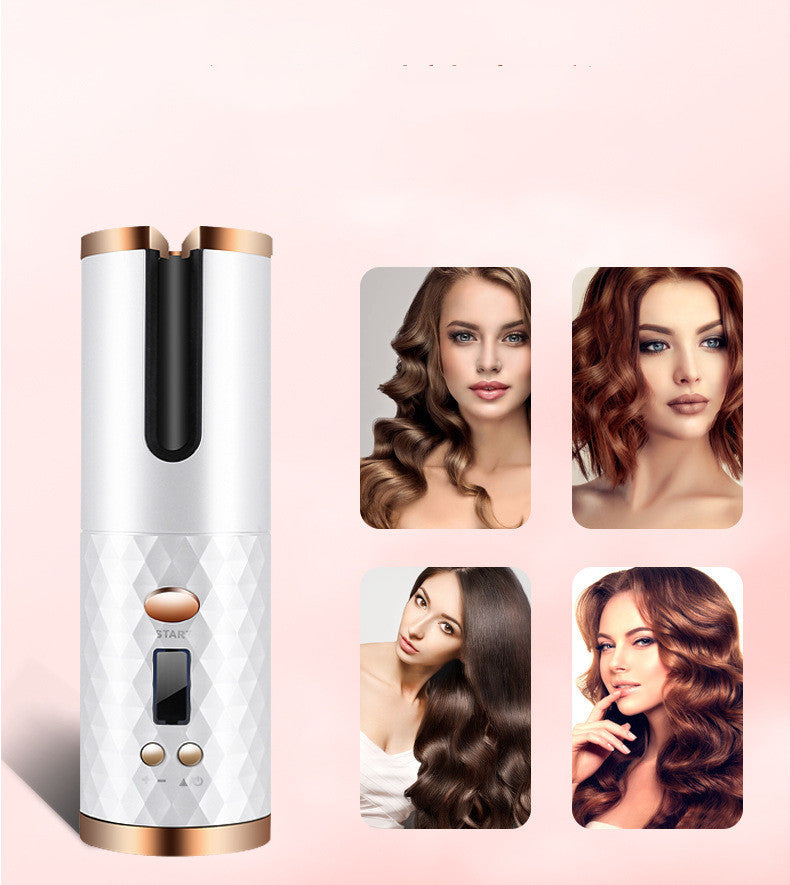 Fer à boucler automatique rechargeable pour femmes - Styler de cheveux portable