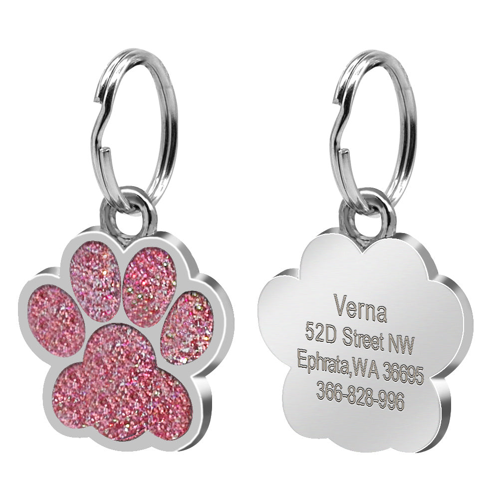 Médaille Personnalisée Chien Chat - Empreinte de Patte Gravée