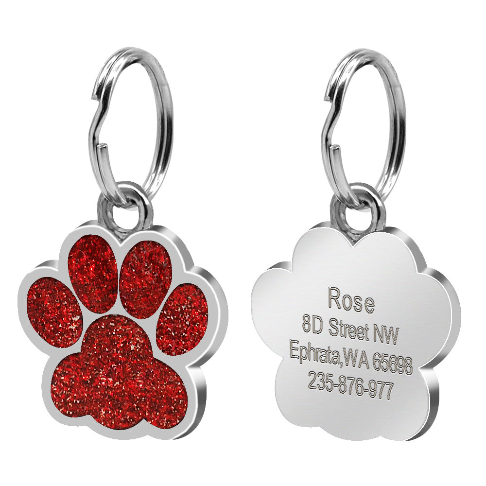 Médaille Personnalisée Chien Chat - Empreinte de Patte Gravée