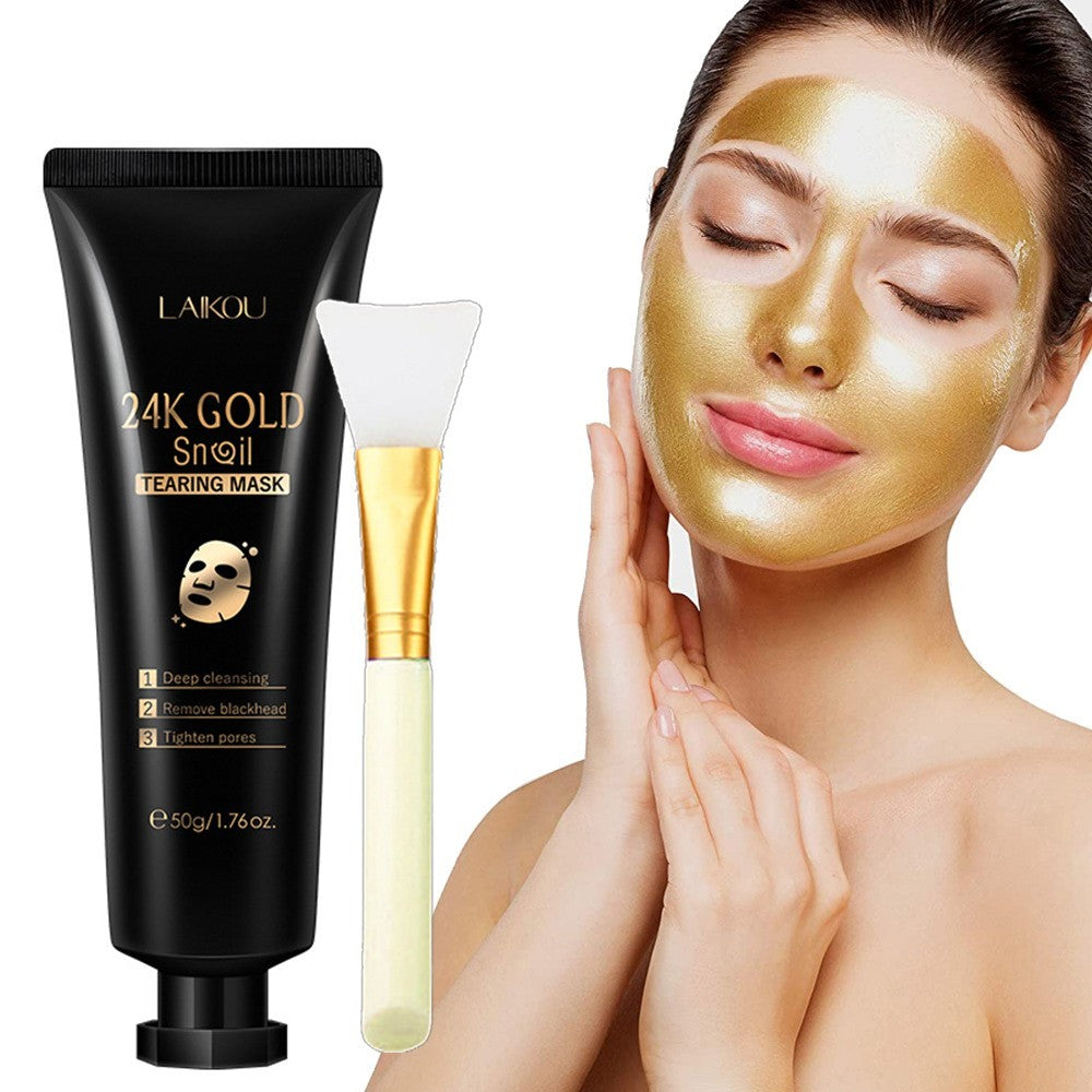 Masque à la bave d’escargot et feuille d’or – Hydratant et Nourrissant | BeautyGlow