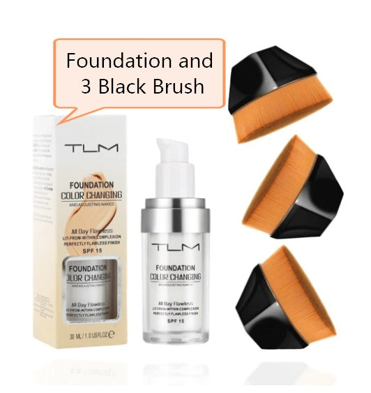 Fond de Teint Liquide - Anti-cernes, Portable, Couleur Naturelle