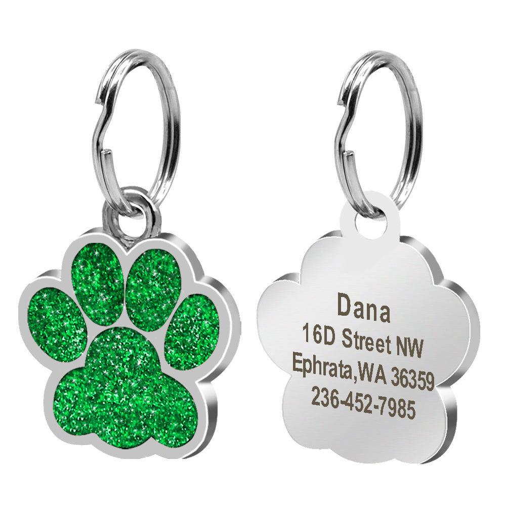 Médaille Personnalisée Chien Chat - Empreinte de Patte Gravée