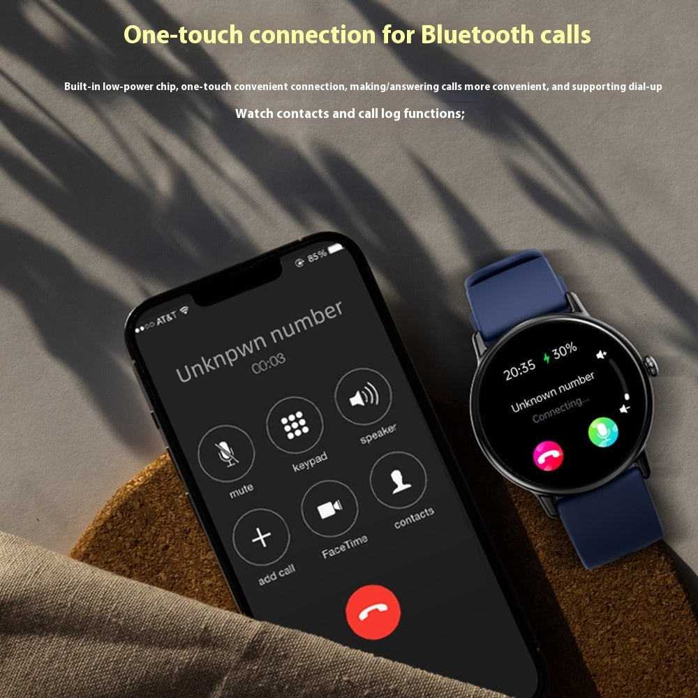 Montre intelligente multifonction : appels Bluetooth, suivi de la glycémie, fréquence cardiaque, saturation en oxygène, et fonctions sportives