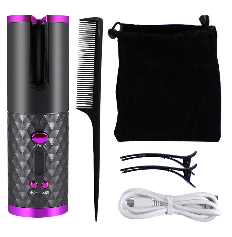 Fer à boucler automatique rechargeable pour femmes - Styler de cheveux portable