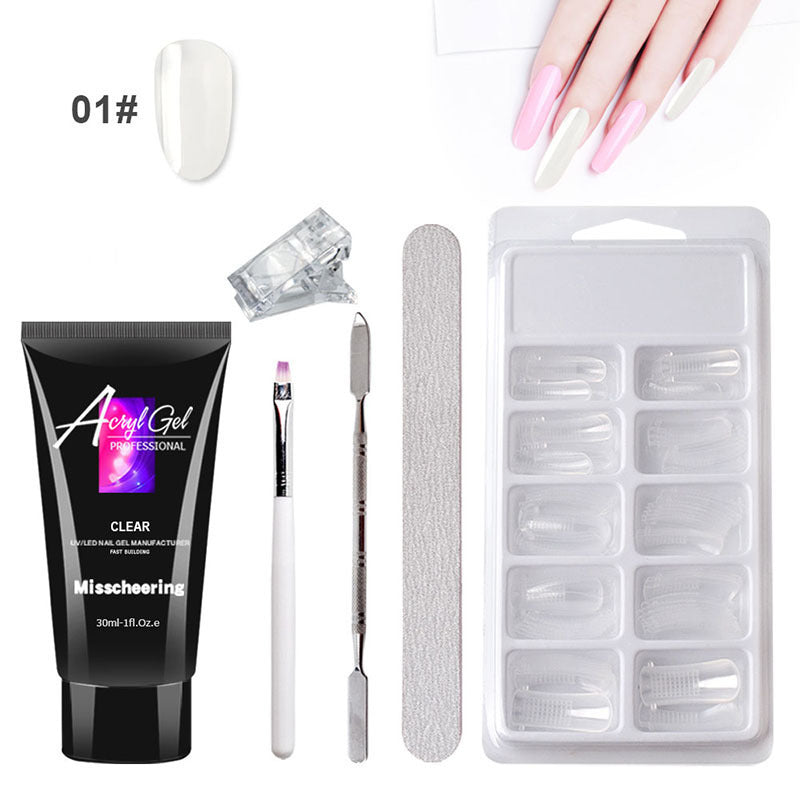 Gel Extension Ongles Sans Douleur – Sans Support Papier – Modèle Rapide avec Gel Cristal