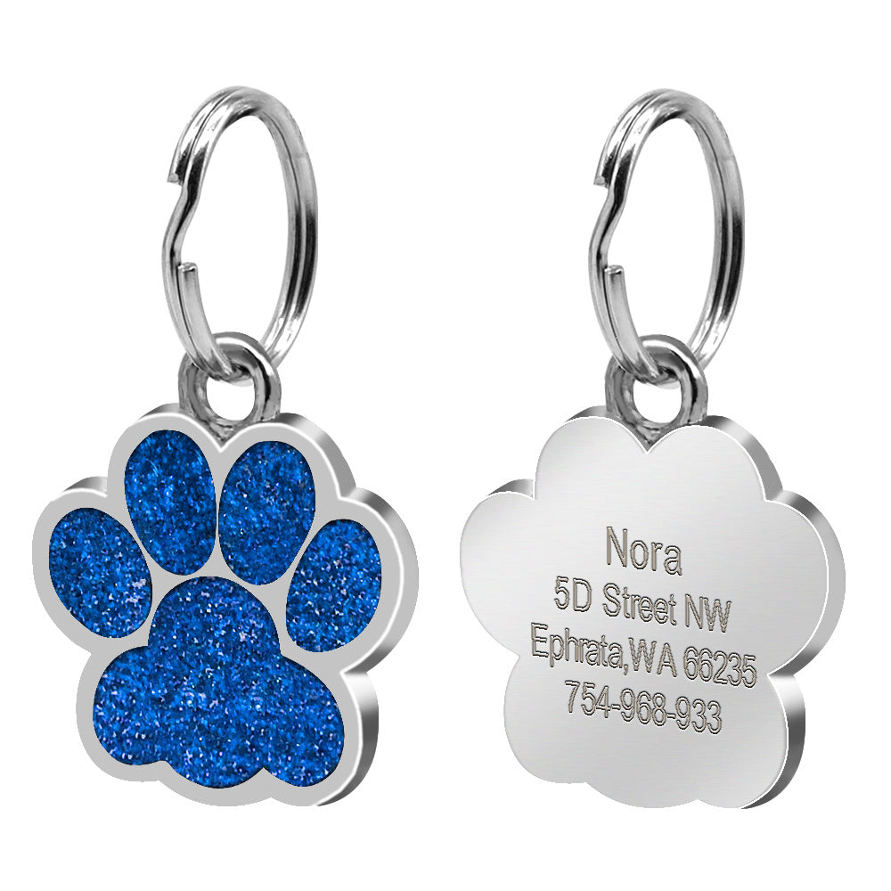 Médaille Personnalisée Chien Chat - Empreinte de Patte Gravée