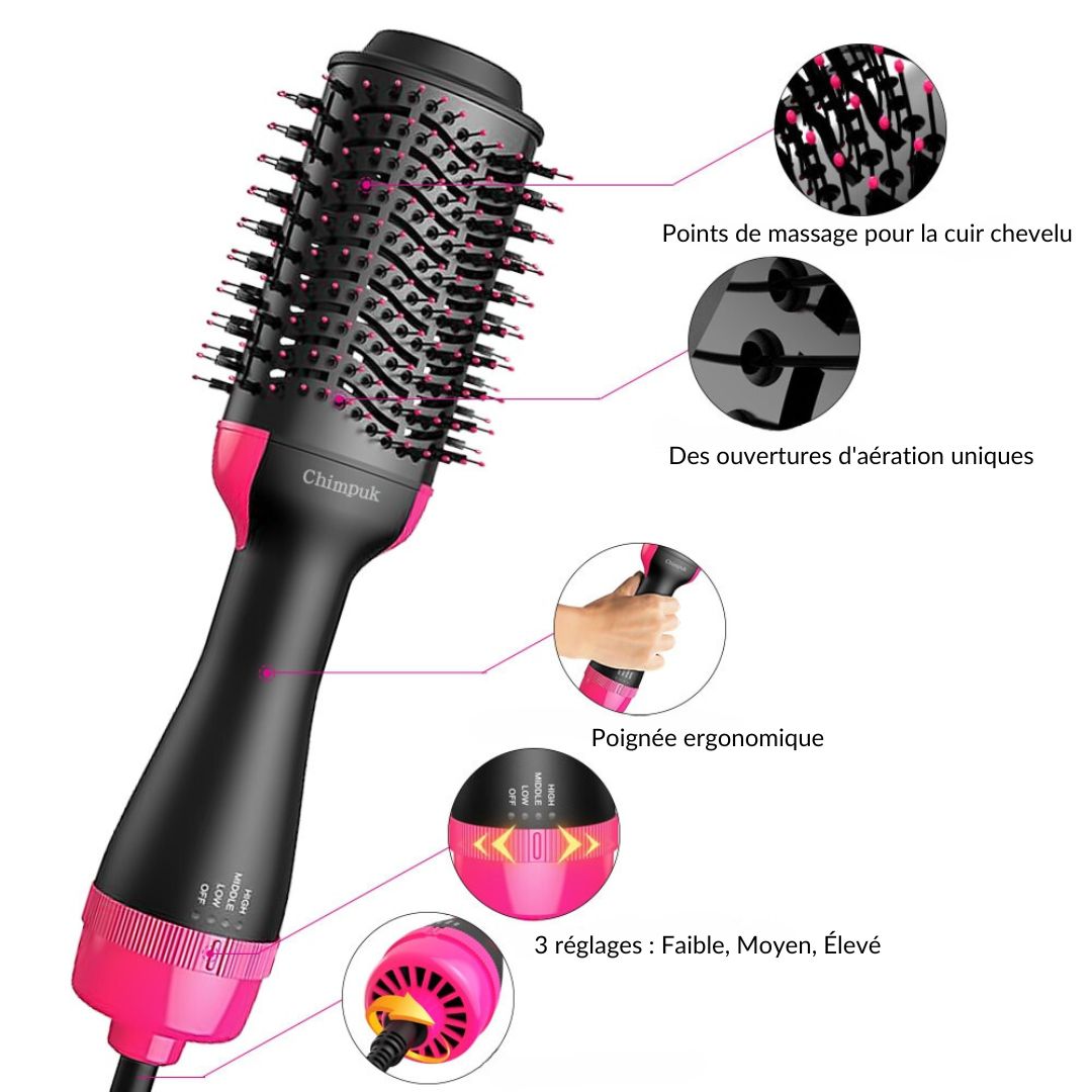 AirGlam-Brosse sèche cheveux