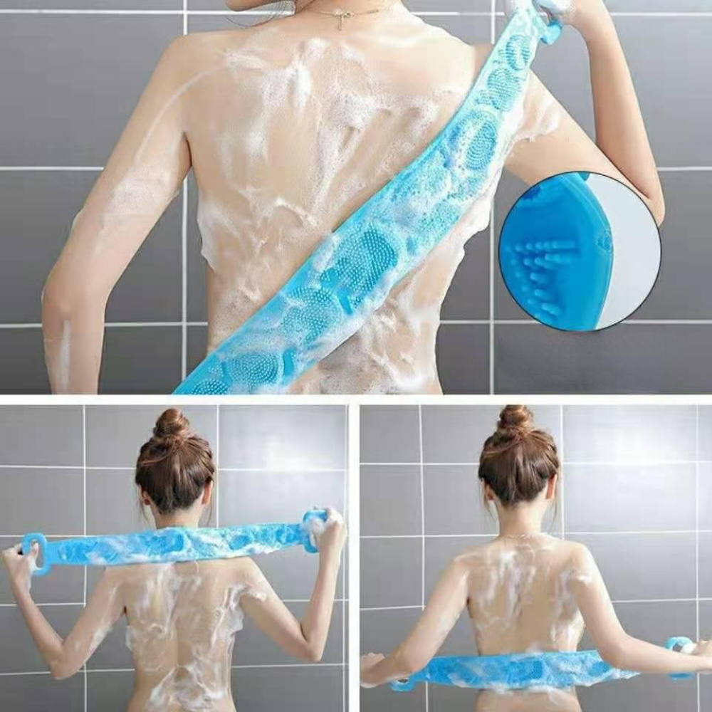 SilicoRub - Serviette de bain en silicone | Frotter le dos