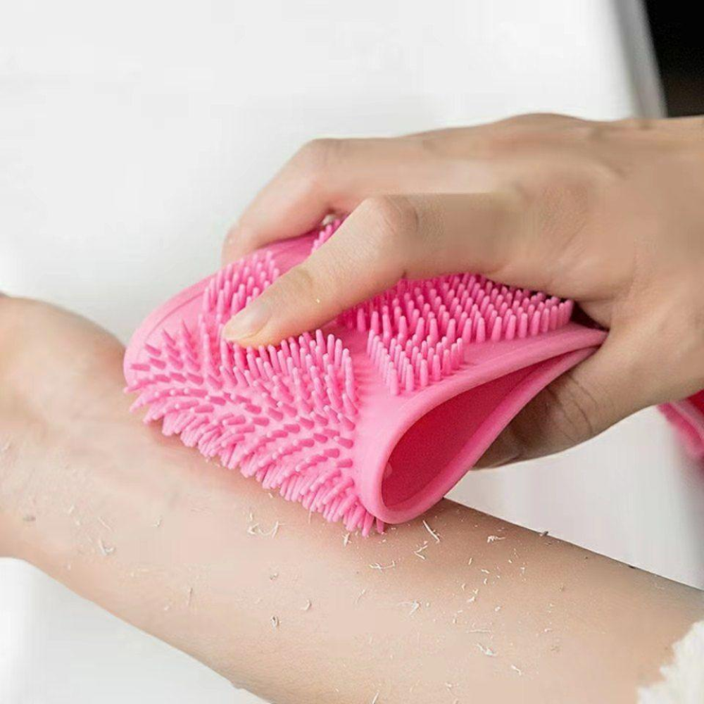 SilicoRub - Serviette de bain en silicone | Frotter le dos