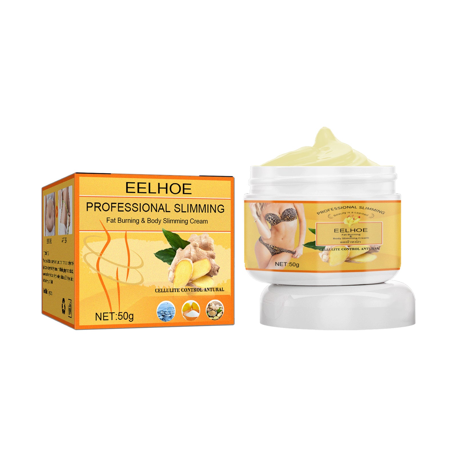 Crème Minceur EELHOE au Gingembre - Brûle-Graisse Naturel