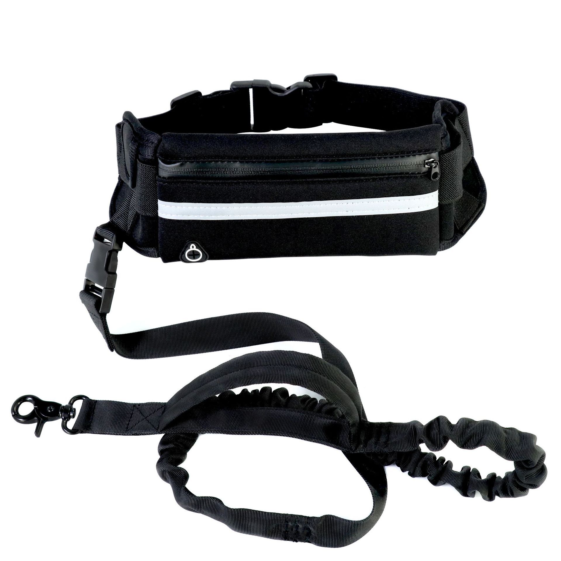 Laisse Mains Libres pour Chien - Ceinture de Promenade avec Amortisseur pour Chiens jusqu'à 80kg