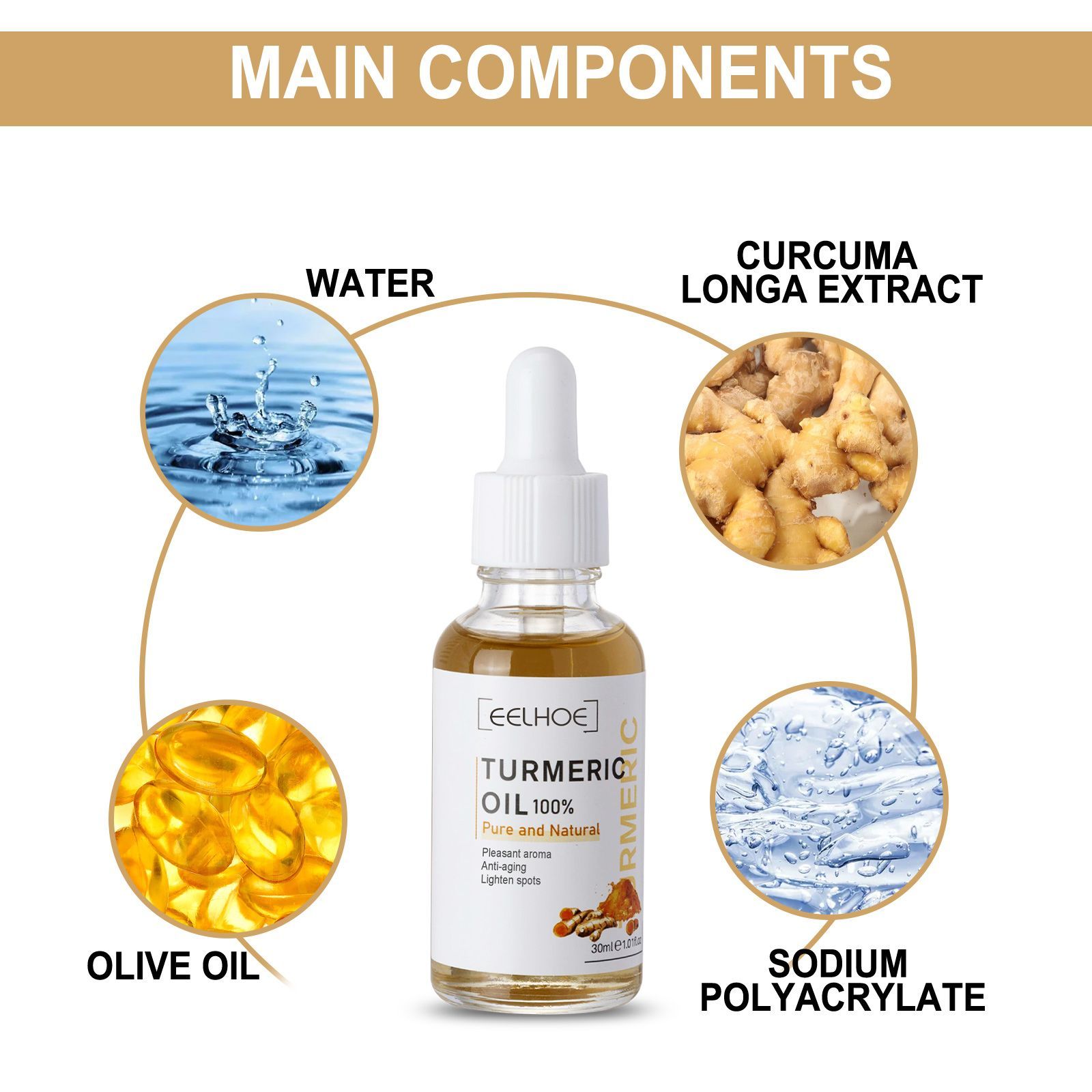 Sérum Correcteur de Taches EELHOE au Curcuma | Soin Visage Naturel – BeautyGlow