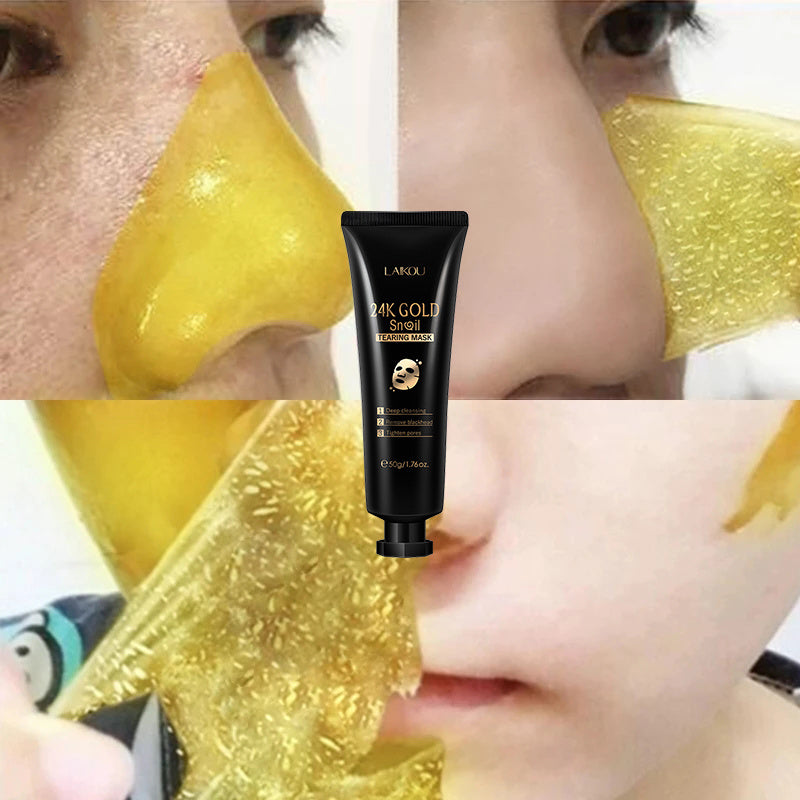 Masque à la bave d’escargot et feuille d’or – Hydratant et Nourrissant | BeautyGlow