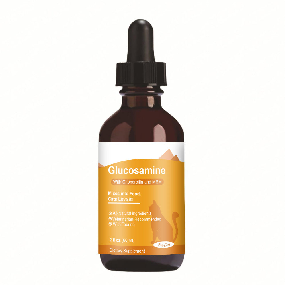 Gouttes de Glucosamine pour Chats et Animaux - Soutien Articulaire Naturel 60ml