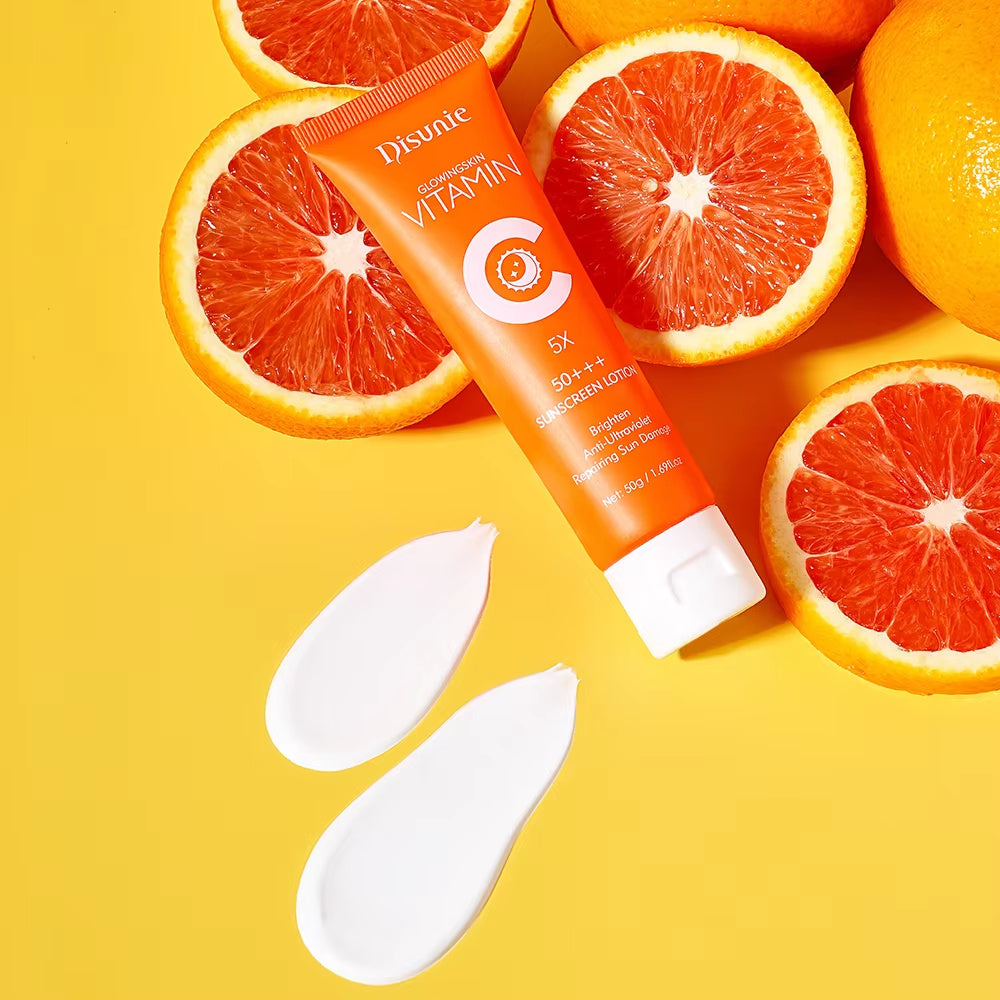Crème solaire SPF 50 | Vitamine C et Collagène | Hydratant Éclaircissant - BeautyGlow