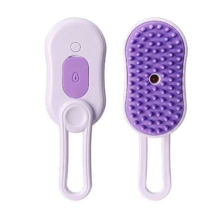 Brosse Vapeur 3-en-1 pour Chat et Chien – Brosse Électrique avec Pulvérisation, Massage et Élimination des Poils