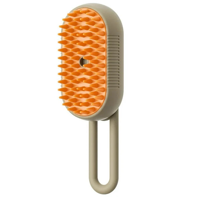 Brosse Vapeur 3-en-1 pour Chat et Chien – Brosse Électrique avec Pulvérisation, Massage et Élimination des Poils