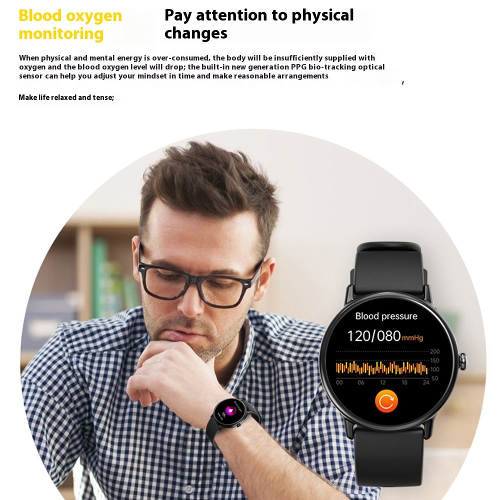 Montre intelligente multifonction : appels Bluetooth, suivi de la glycémie, fréquence cardiaque, saturation en oxygène, et fonctions sportives